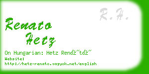 renato hetz business card